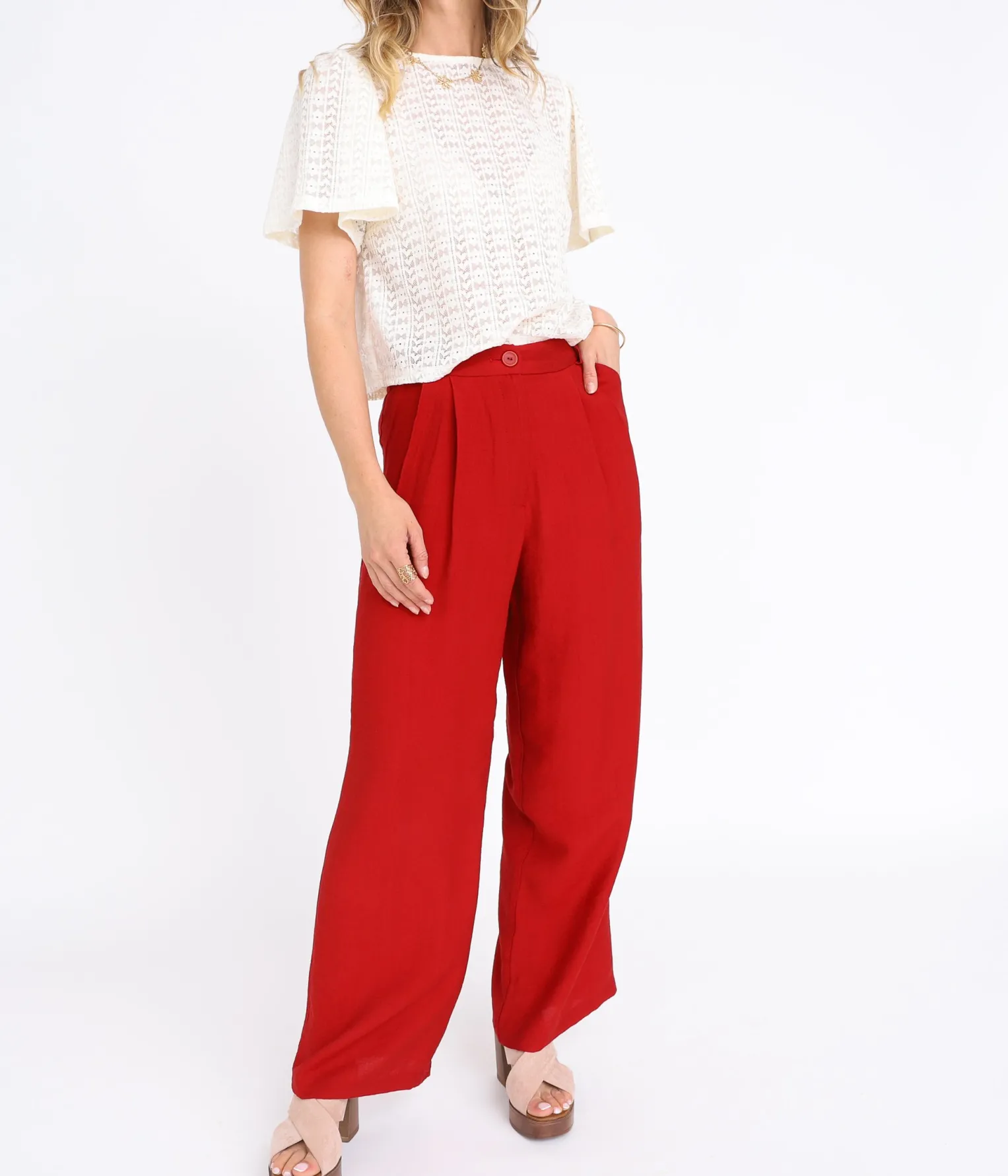 EDJI Pantalon large à boutons Méline* Pantalons & Jeans
