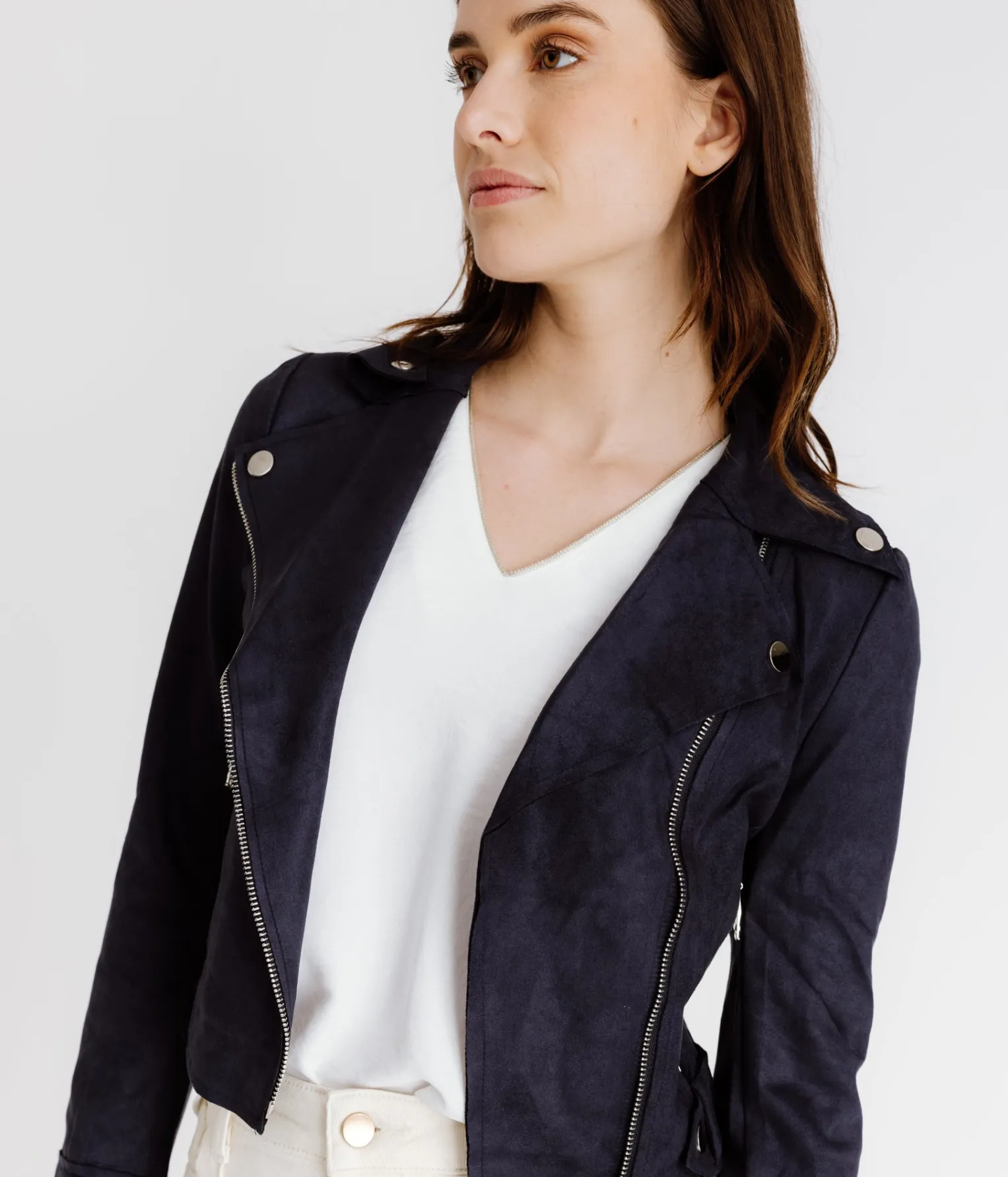 EDJI Perfecto court en suédine Ilona* Vestes & Blousons