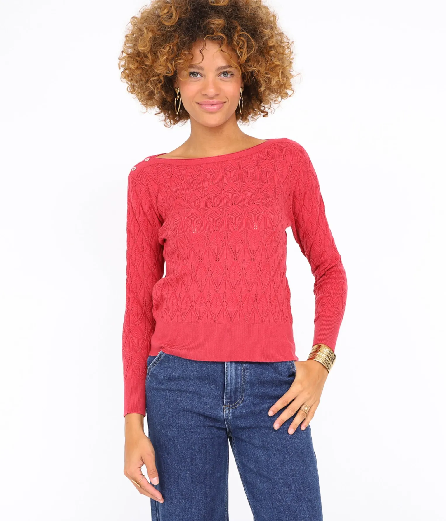 EDJI Pull col bateau Viviane* Mailles
