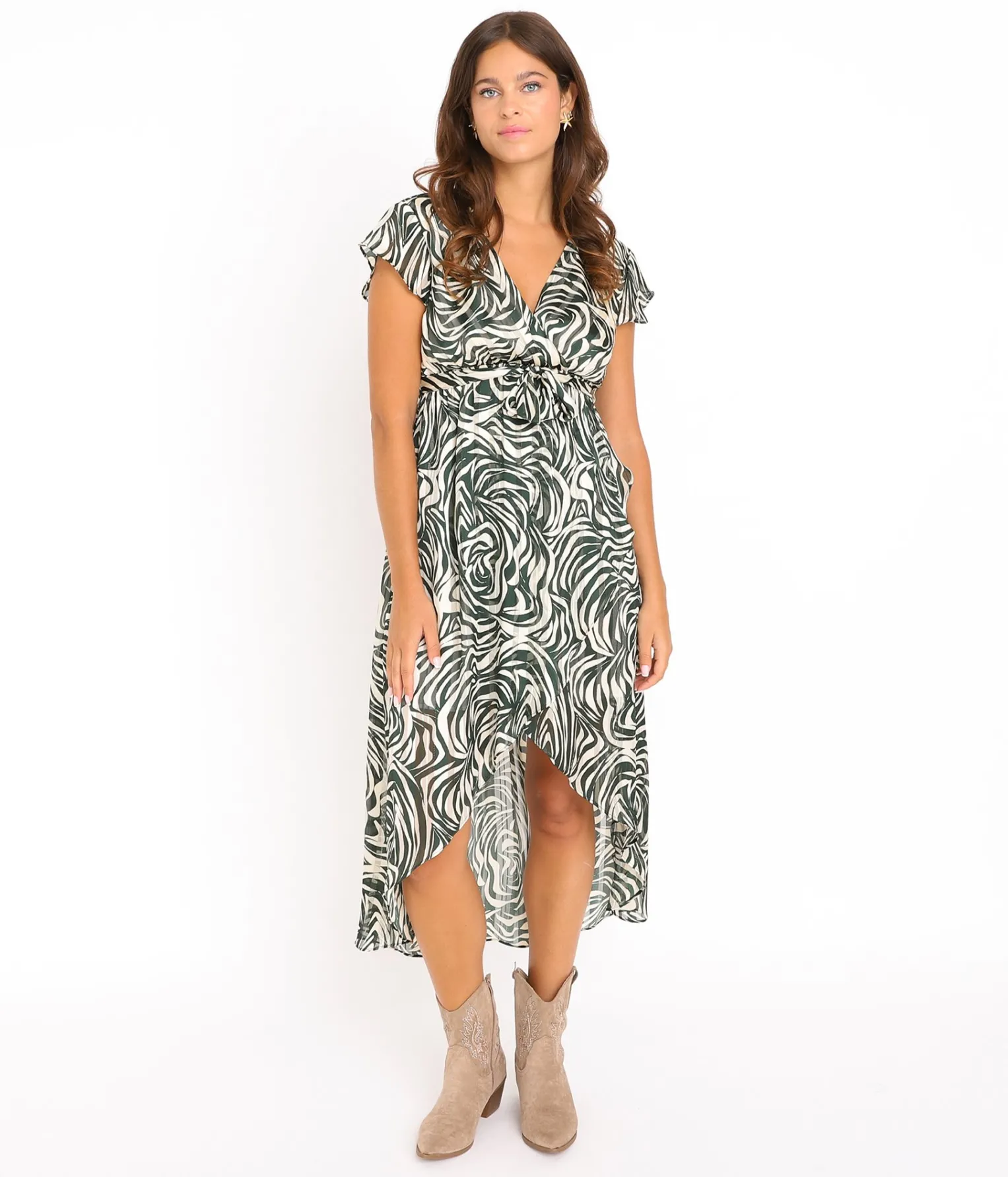 EDJI Robe longue cache-cœur Héléna* Robes