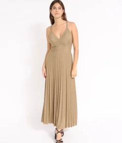 EDJI Robe longue plissée à paillettes* Robes